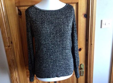 Marks and Spencer Ladies Black and Gold Sparkle  jumper L 14/16 includes postage