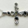 Vintage Sterling Silver 925 Cross Pendant Minora and Chain L-12"  12,33g Image 2