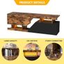 TV Cabinet Lowboard with LED Handle-Free Open TV Board Sideboard 2 Flaps / Doors TV Cabinet Modern TV Table Lowboard for TVs up to 65 Inch TV Shelf for Living Room, Entertainment Room Image 4
