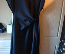 Virgos navy dress with side tie - suit 12-14