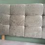 Silver Crushed Velvet Large Single Bed with Matching Headboard Image 3