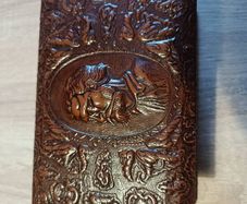 Vintage leather trinket box