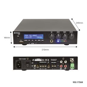 Sound System Ideal for Small Retail Unit 4 Speakers Cable and Mixer Amplifier Kit