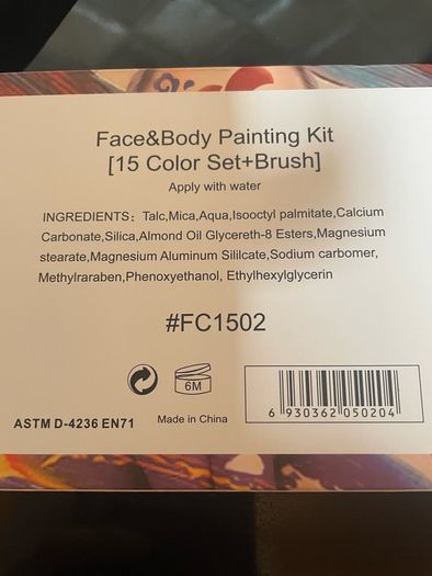 Fab Face & Body Painting Kit plus full instructions