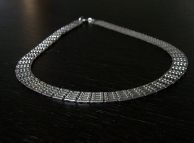 Vintage Solid Silver Collar Necklace, Birmingham 1976, 38cm, 26g