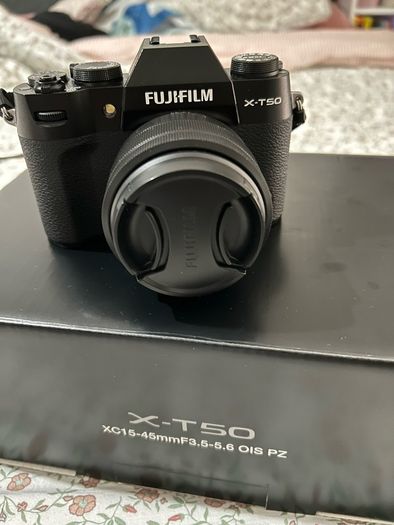 FUJIFILM X-T50 + 15-45 lens kit + accessories
