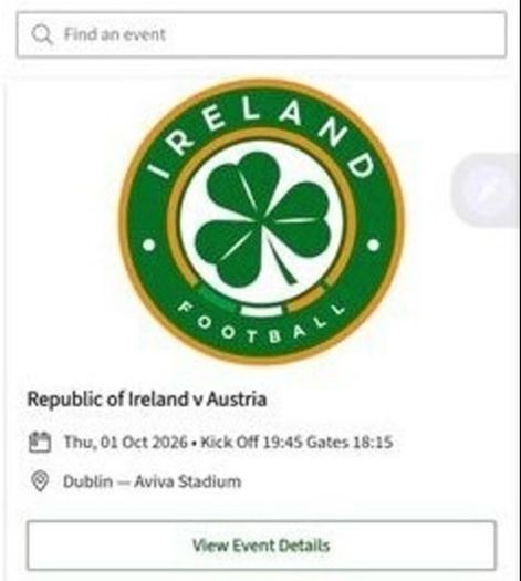 ireland v Austria