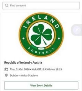 ireland v Austria