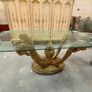 Old glass topped gilt table Image 4