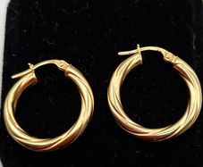 9ct yellow gold  hoop earrings