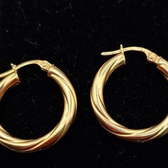 9ct yellow gold  hoop earrings