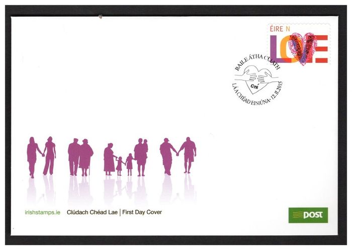 2015 Ireland Love and Marriage Commemorative Stamp An Post First Day Cover (FDC)