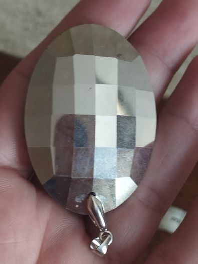 Pendant made of smoky quartz and 925 silver.