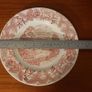 Fabulous Vintage Arklow Pottery Pink and White 9 Inch Wall Plate in an Classic Style Country Landscape Scene with a border of Hedgerow Plants Image 7