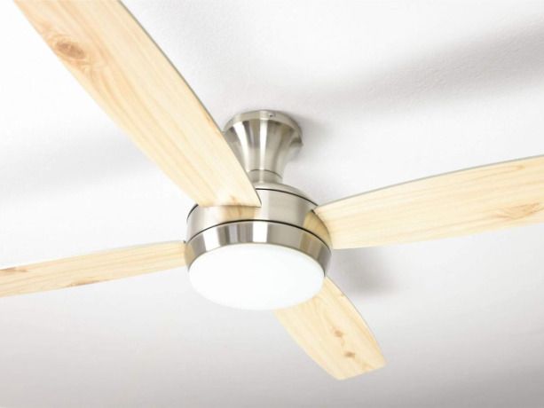 AireRyder Ceiling Fan Saturn Nickel with Lighting and Remote Control 52 132cm Blades in Silver and Pine