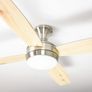 AireRyder Ceiling Fan Saturn Nickel with Lighting and Remote Control 52 132cm Blades in Silver and Pine Image 2