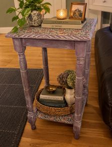 Lamp / plant side table