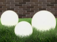 main image for ad 6 Piece LED Bowl Lamp Set Spherical 20/30/40 cm PMMA