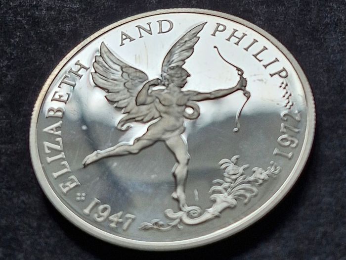 1972 Guernsey 25 Pence Proof Silver coin
