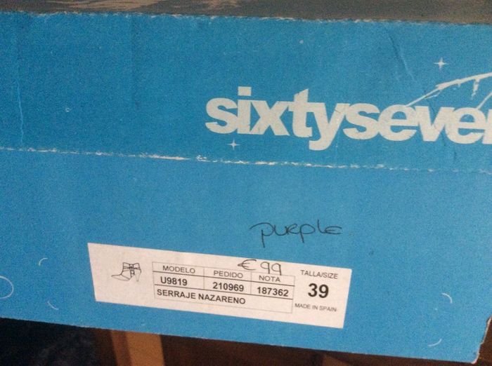 Purple leather boots
