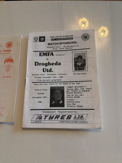 Opel League of Ireland. EMFA - Kilkenny. Match Programmes Bundle. 1980s. 19 in Total.