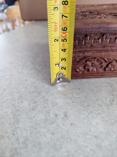 Vintage Carved Wood Box, Trinket Box Floral Design Wood, Atom Chicago