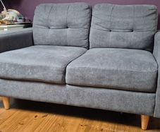 Compact grey 2 seater sofa