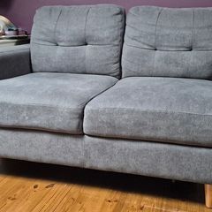 Compact grey 2 seater sofa