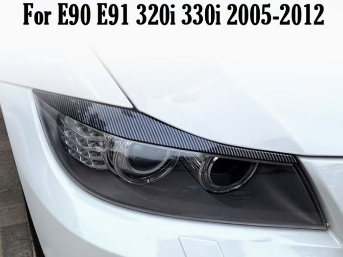 2pcs of Front Headlight Eyebrows for BMW 3 Series
