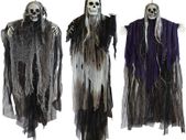 3 Pack Hanging Halloween Skeleton Ghosts Decorations, Grim Reapers for Best Halloween Outdoor Decorations