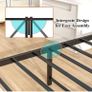 3ft Single Bed Frame with Storage Headboard Image 4