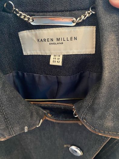 Karen Millen Denim Coat Size 14
