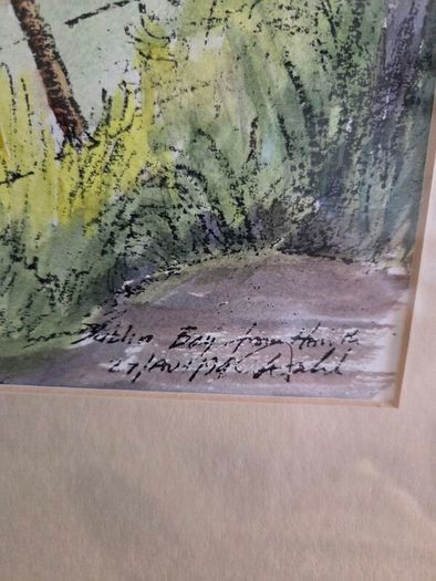 "Dublin Bay from Howth" Watercolour by Michael Walsh - Signed and dated