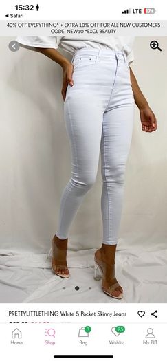 Prettylittlething White 5 Pocket Skinny Jeans