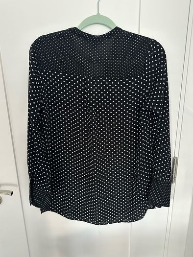 [clothes for adults] Black and white polka dot long sleeved top, size 40/12