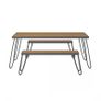 Outdoor Dining Set Paulette Charcoal Frame 5ft Garden Dining Table and 2 Benches 88192CNOEUK by Novogratz Image 5