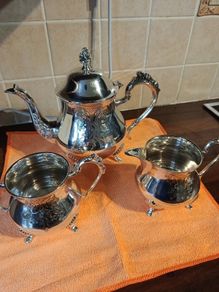 Silver plated teapot set