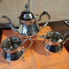 Silver plated teapot set