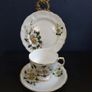 Fabulous Arklow Pottery Bone China Trio in Excellent Cabinet Condition - a Lovely Floral Pattern in White, Yellow and Green Image 3