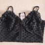 Black Polka Frill Corset Bralet Image 3