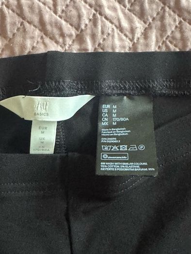 Brand new H&M black Leggings Womens 3/4 Length size M UK12 EU40 Postage included