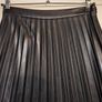 Perfect for Summer. stunning faux leather pleated black midi skirt Image 3