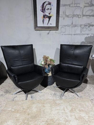 2 leather swivel
