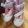 Inline skates with lights , pink and white size 2-4 Image 2
