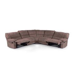 Medium Baxter Taupe Faux Suede Reclining Corner Sofa  EZ Living Furniture