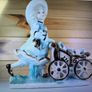 Fine Porcelain Girl With Flower Cart Vintage Lenwile Ardalt Art Ware ROC Japan Image 2