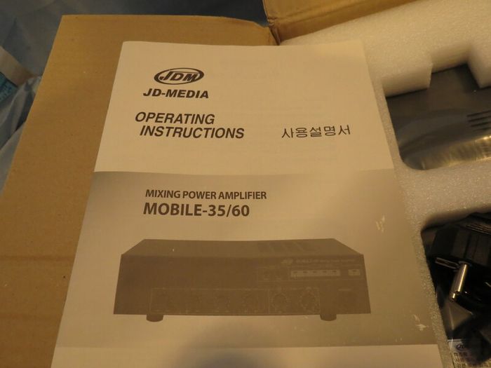 NEW >> Amplifier JDMC - MOBILE 60 - 60W Mixer Amplifier AC/DC 12v (with built in inverter)