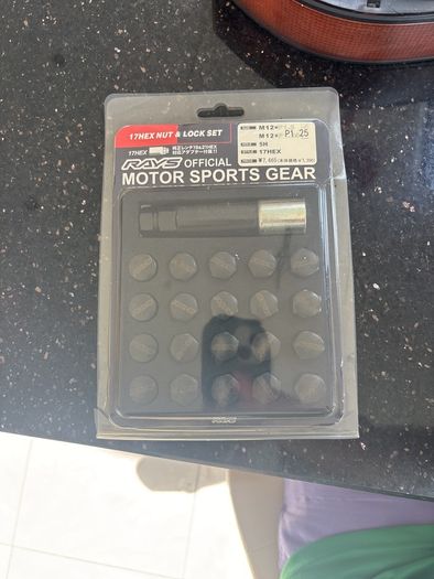 17mm Hex nut and lock set