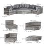 LIMITED DEAL 6 PCs Outdoor Rattan Wicker Sofa Set Image 2