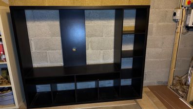 TV Bench - LAPPLAND TV bench, black, 183x39x147 cm